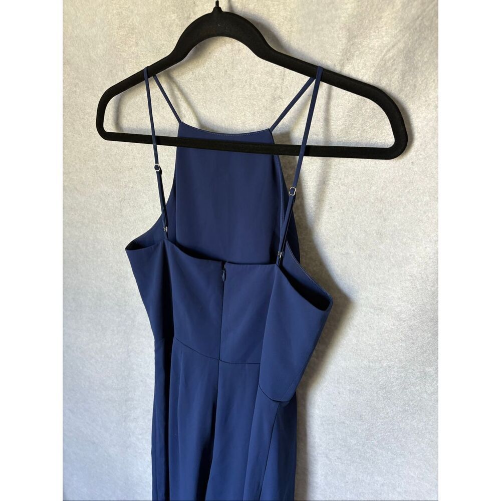 AMANDA UPRICHARD Women’s AVIVA Wide Leg JUMPSUIT Navy Size M Party Wedding Guest - Picture 4 of 9